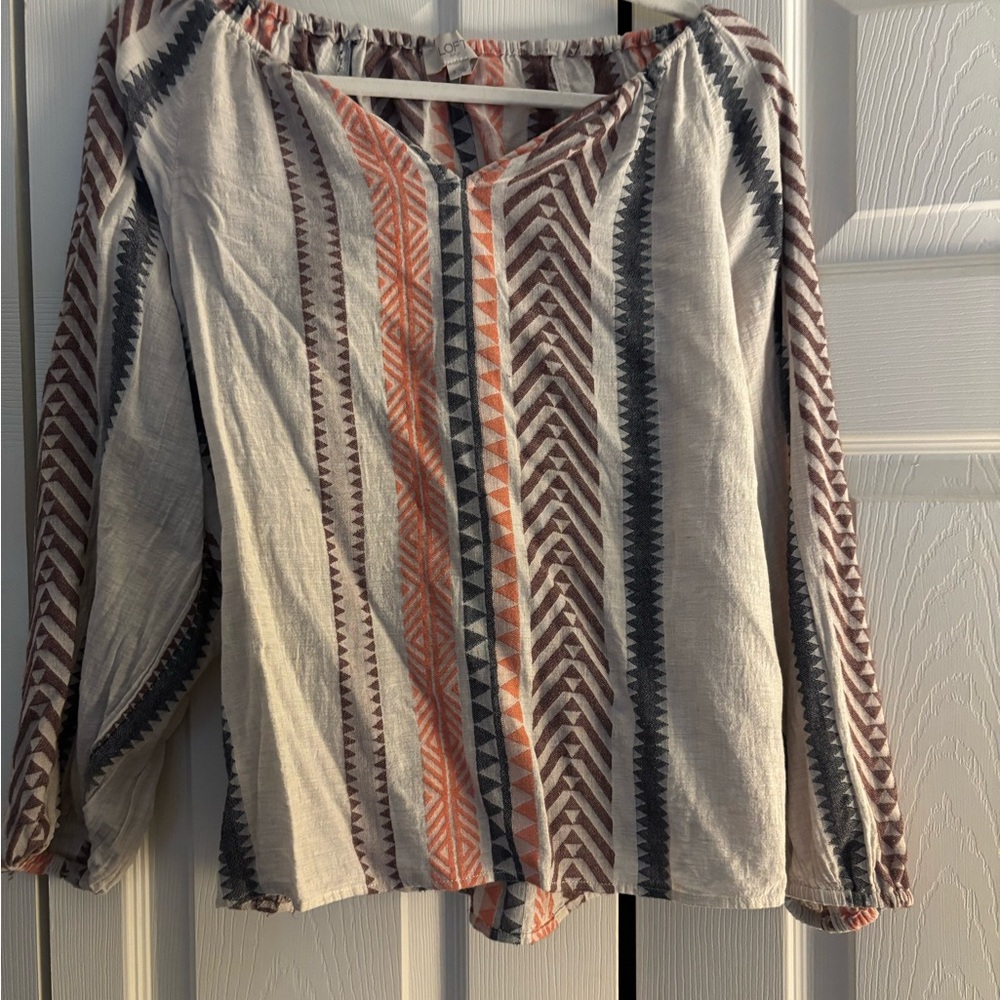 Loft Aztec Women's Top EUC